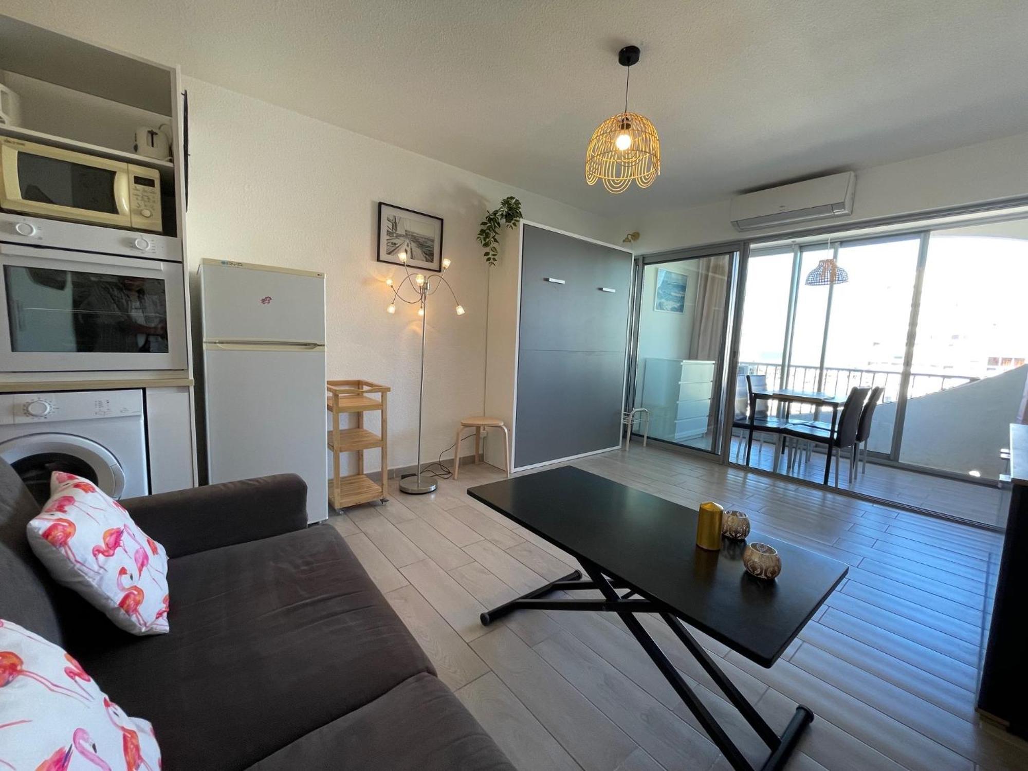 Studio 2-3 Pers Parking Clim Vue Port Et Mer La Grande Motte Exterior photo