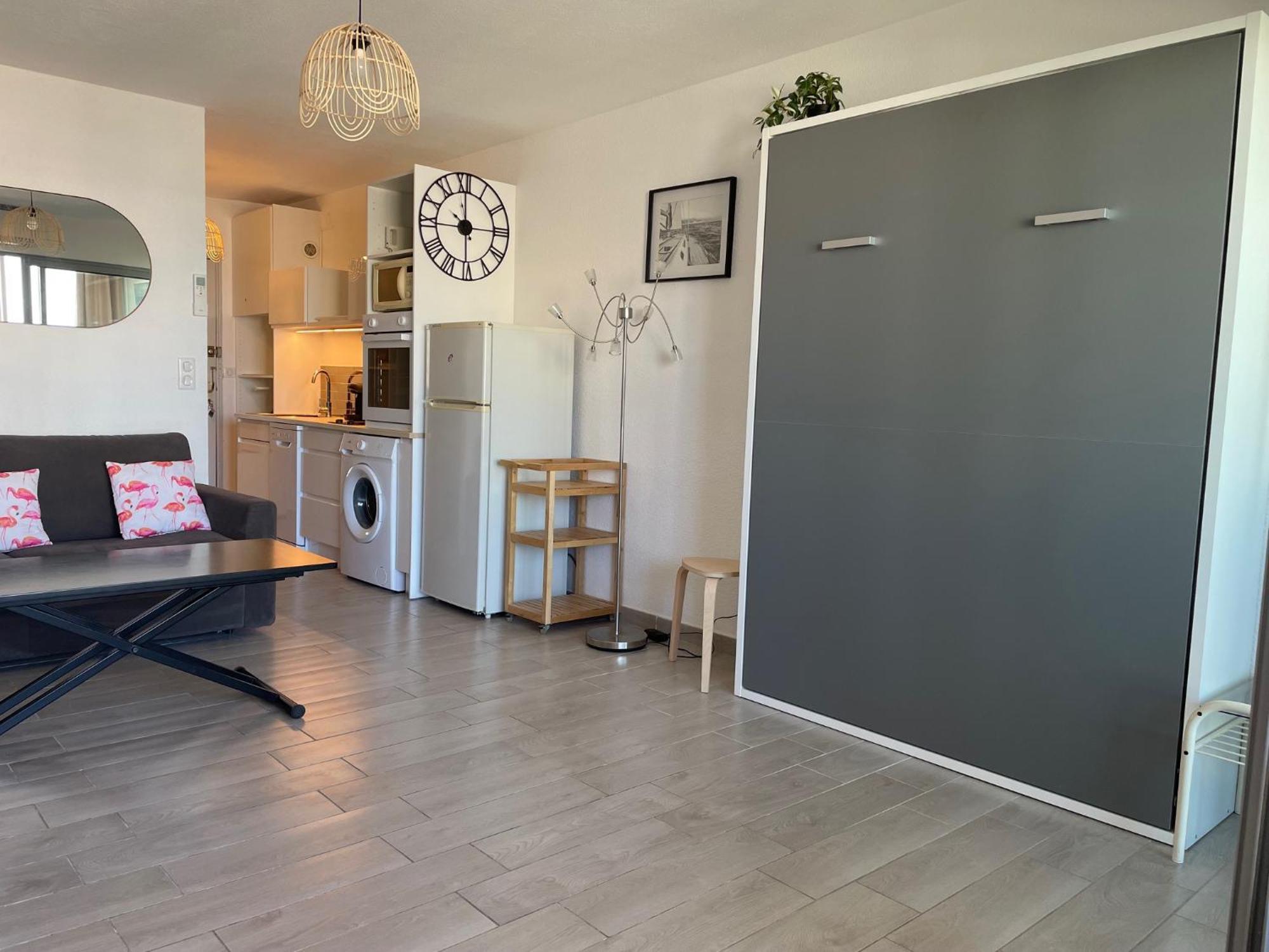 Studio 2-3 Pers Parking Clim Vue Port Et Mer La Grande Motte Exterior photo
