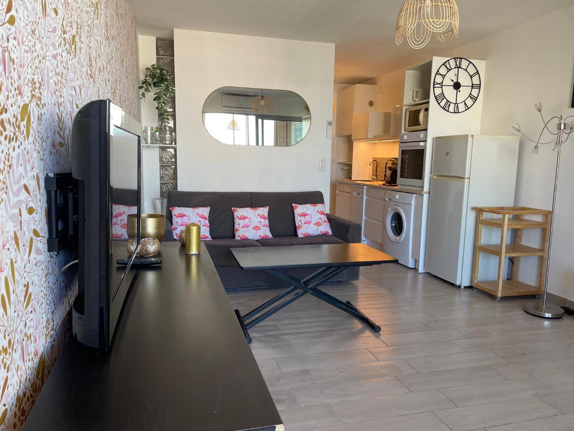 Studio 2-3 Pers Parking Clim Vue Port Et Mer La Grande Motte Exterior photo