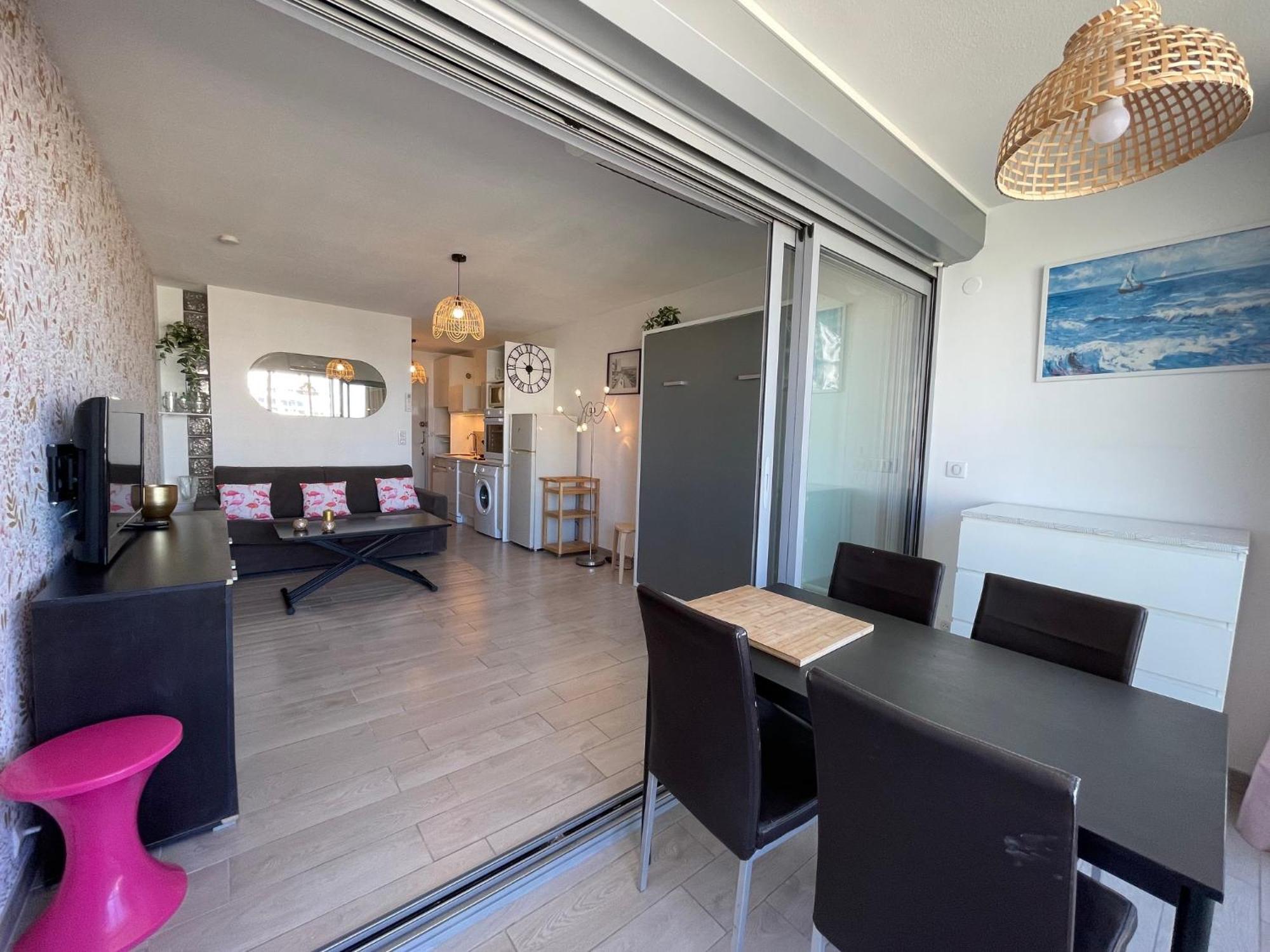 Studio 2-3 Pers Parking Clim Vue Port Et Mer La Grande Motte Exterior photo